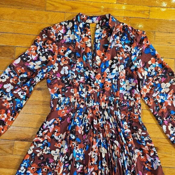 Karen Millen Pansy Pop Pintuck Pussybow Midi Dress 8 - Picture 2 of 8